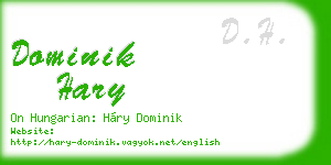 dominik hary business card